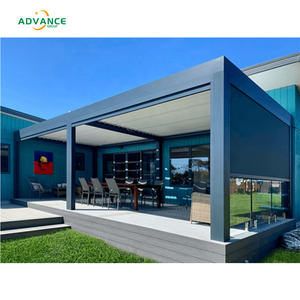 <span class=keywords><strong>Tonnelle</strong></span> multifonctionnelle de pergola durable à la mode avec panneaux réglables pour le pavillon portatif coupe-vent de zone de fête extérieure de jardin - Product Image 3
