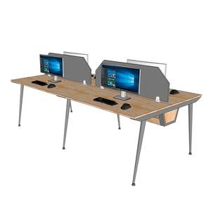 โต๊ะทำงานแบบคลัสเตอร์ 4 ที่นั่ง รุ่นร่วมสมัย ขนาด 240x120 ซม. ทำจากไม้เมลามีนและยาง ระบบ CONE รุ่น HBCO064 เฟอร์นิเจอร์สำนักงานทันสมัย - Product Image 4