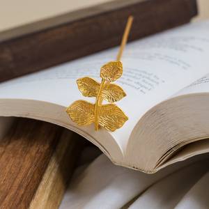 ที่คั่นหนังสือทองเหลืองที่คั่นหนังสือดีไซน์ขัดเงาอุปกรณ์เสริมระดับพรีเมียมทนทานของขวัญสำหรับอ่านหนังสือและนวนิยาย - Product Image 2