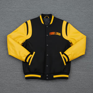 Chaqueta Universitaria de Cuero Extra Grande Hecha a Medida OEM/ODM para Mujer, Chaqueta de Béisbol Gruesa con Logotipo Bordado Personalizado - Product Image 4