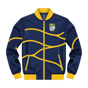 Blouson Bomber Homme Personnalisé Imperméable Écologique Chaud Imprimé Numérique Décontracté Streetwear Zippé Épais 100% Coton - Product Image 3