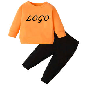 Chándal con logotipo personalizado para niños, conjunto de sudadera con forro polar al por mayor para niños - Product Image 6