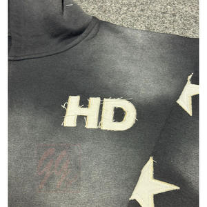 Sweat à capuche homme lavé à l'acide avec logos de broderie en détresse sweat à capuche zippé 460 gsm sweat à capuche épais et épais sweat à capuche régulier boxy surdimensionné - Product Image 2