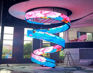 Affichage à LED à ruban flexible profilé incurvé P5 grand centre commercial écran polychrome 600-700CD luminosité 3840Hz taux de rafraîchissement - Product Image 3