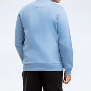 Sudadera de algodón y poliéster de alta calidad para hombre, superventas, diseño de cuello redondo con hombros caídos, logotipo personalizado ligero, envío DDP - Product Image 3