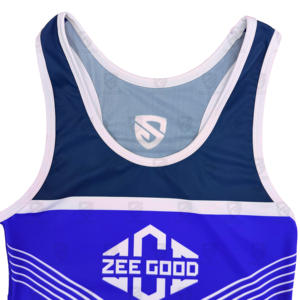 Design Your Own Sleeveless Wrestling Shirts Tops Superior Quality Fabric Made Sweat Absorbing Wrestling <b>Singlets</b> - Product Image 4