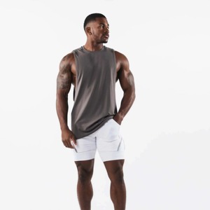 Camisetas de Gimnasio Personalizadas ABRA SPORTS para Hombre al por Mayor - Camisetas de Tirantes de Algodón/Fibra de Bambú de Secado Rápido y Transpirables - Product Image 4
