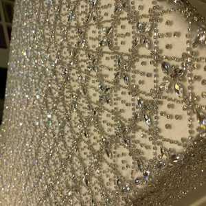 Vải ren thêu tay đính hạt sang trọng dành cho áo Lehenga truyền thống và khăn Dupatta, chất liệu thiết kế cho trang phục Ấn Độ - Product Image 2