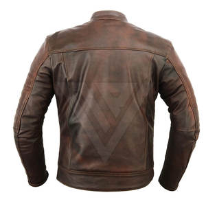Chaqueta de Cuero para Hombre, Estilo Italiano, Corte Ajustado, Motociclista, Moda, Ropa Exterior de Invierno, Tallas Grandes, Personalizada, Impermeable, Cortavientos, Transpirable - Product Image 6