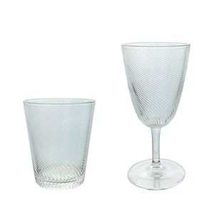 14 oz Twill Design <b>Plastic</b> Vintage Clear <b>Drinking</b> <b>Cup</b> Tumbler for Home Party Use - Product Image 2