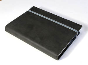 Diario de moda de cuero de búfalo negro genuino al por mayor 100 hojas planificador de banda elástica agenda diaria cuaderno diario - Product Image 2