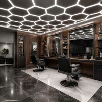 Sistema LED Modular Moderno para Barbería, Luminaria de Decoración Interior para Salón, Ultra Brillante, Blanco - 7