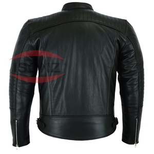 Chaqueta de Cuero Estilo Motociclista, Personalizada, de Piel de Vaca y Oveja, con Múltiples Cremalleras - Product Image 3