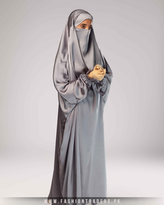 Venta al por mayor de una pieza para Jilbab poliéster transpirable tela vestido islámico con volante estilo hasta el suelo XXL tamaño para la primavera - Product Image 4