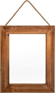 Espejo de Pared con Marco de Madera, Estilo Puerta de Granero Negra, Espejo Rústico para Sala de Estar, Baño, Entrada - Product Image 5