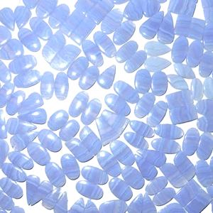 คริสตัลพลอยอาเกตสีฟ้าธรรมชาติวัสดุควอตซ์อัญมณีทรงหลังเบี้ยสำหรับทำเครื่องประดับจากอินเดีย - Product Image 2