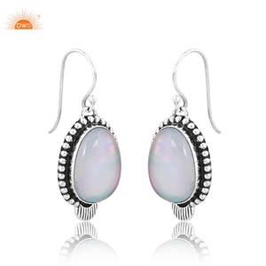 Pendientes Colgantes de Plata de Ley 925 con Ópalo Aurora Blanco, Joyería Personalizada con Baño de Oro Vermeil, Más Vendidos - Product Image 3