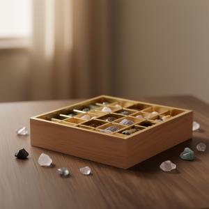 Caja de Regalo Premium Dorada con Cristales Naturales Mixtos, Idea de Regalo Única y Personalizable - Product Image 2