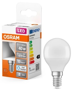 Lampada LED Sferica E14 5.5W 6500K 470Lm (Osram 4058075431010) - Product Image 1