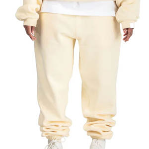 Tissu éponge français personnalisé Heavyweight Sweat Joggers, pantalon de survêtement uni unisexe usine OEM/ODM - Product Image 4