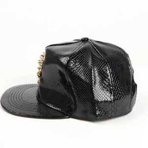 หมวกเบสบอลหนัง PU ลายจระเข้หมวกแก๊ปโลโก้5แผงแบบปรับแต่งได้หมวกทรูเกอร์ปักด้วยมือ - Product Image 6