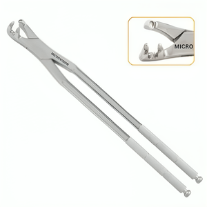 Fórceps molares de tres puntas de acero inoxidable, Instrumentos dentales de caballo, herramientas de extracción de dientes equinos - Product Image 3