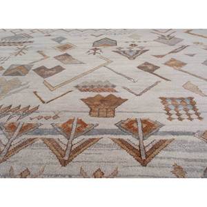 Tapis géométrique en laine et soie de bambou noué à la main Manchaha, gris et noir, rectangulaire, pour salon, couloir - Les-1807 - Product Image 3