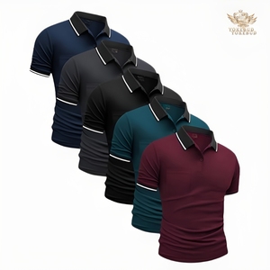 Prémium hombres de punto para polos con bolsillo que absorbe la humedad Casual trabajo atlético al por mayor OEM Multipack Golf Shirt - Product Image 2