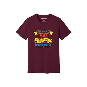 เสื้อยืดผ้าฝ้าย100% พิมพ์ลายด้วยความมีน้ำใจขนาด160 180ถึงหนักมี12สีที่สามารถปรับแต่งดีไซน์และการจัดวางของคุณเองได้ - Product Image 4