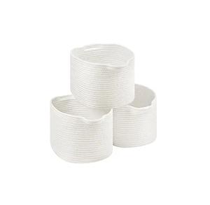 Panier de rangement en macramé structuré doux pour garder les maisons bien rangées tout en améliorant l'esthétique et la texture avec poignée - Product Image 3