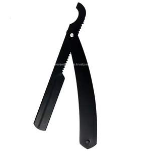 La mejor maquinilla de afeitar de hoja recta para hombre con logotipo privado para principiantes y salón, maquinilla de afeitar plegable, afeitado recto de una sola hoja - Product Image 4