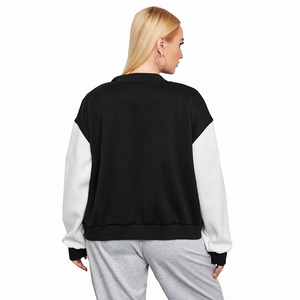 Combinación de color blanco y negro Chaquetas universitarias para mujer Hecho en algodón Poliéster Acabado Impermeable a prueba de viento Diseño personalizado - Product Image 2