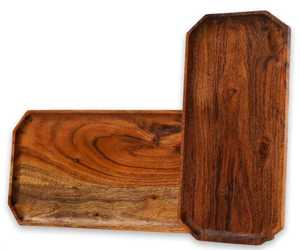 Plateau en bois plateau en bois servant hôtel et restaurant plateau à usage domestique fait à la main - Product Image 5