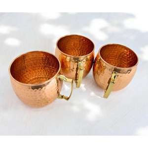 Juego de tazas de cobre personalizadas de alta durabilidad, accesorios reutilizables de alta calidad para restaurantes para vacaciones-Moscow Mule - Product Image 4