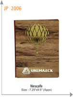 Cuaderno diario de madera de tapa dura A5 al por mayor logotipo personalizado encuadernación térmica perfecta planificador de negocios con páginas forradas