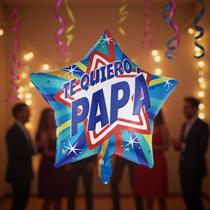 Palloncino in Foil 'Te Quiero Papa' a Forma di Stella 45cm per Decorazioni Festive - Product Image 3