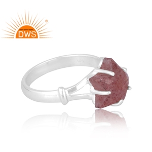 แหวนควอตซ์อัญมณี925สเตอร์ลิงเงินธรรมชาติแหวนใหม่เครื่องประดับที่กำหนดเองของขวัญสำหรับผู้หญิงสำหรับเธอ - Product Image 4