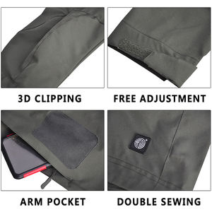 Chaqueta bomber larga de cuero personalizada directa de fábrica para hombre, transpirable, impermeable, estilo Hip Hop, lona, precio al por mayor para invierno - Product Image 5