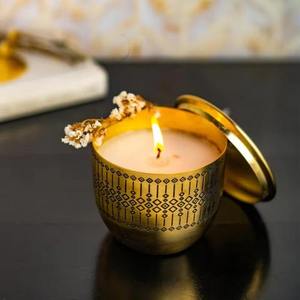 Metal Candle Wax Votives for Lighting for Home Hotel Office Weddings Christmas & Parties Decor Low Price <b>Jars</b> <b>With</b> <b>Lid</b> - Product Image 2