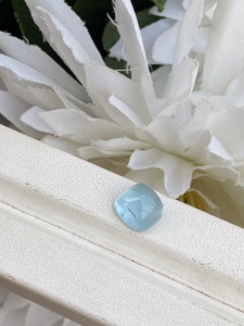 Piedra de cabujones con forma de Pan de Azúcar cuadrado de Aguamarina Natural de 9 MM con buen brillo, piedras preciosas sueltas para hacer joyas de 3,67 quilates - Product Image 3