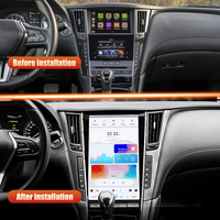 Aucar 13.6 "Android 11 araba Video radyo GPS navigasyon Stereo DVD OYNATICI monitör Infiniti Q50 Q50L Q60 Q60L işareti 6 2013-2020