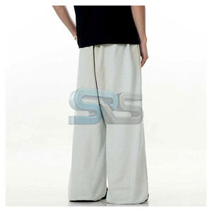Pantalones de chándal de cintura alta para hombre, pantalones de chándal de algodón lavado con logotipo personalizado, ropa de calle transpirable, holgados, novedad - Product Image 5