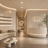 Espositore a LED per Sala Trattamenti, Arredamento per Salone, Lettino Estetico, Scrivania Reception, Mobile per Skincare, Vetrina Personalizzata