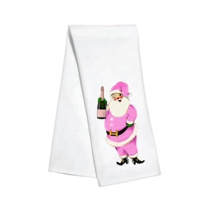 Nordic Embroidered Vintage Reindeer Organic 100% Pure Cotton Linen Cheap Custom <b>Quick</b> <b>Drying</b> Wash GOTS Certified Kitchen <b>Towels</b> - Product Image 4