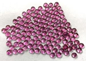 พลอยโทแพซสีชมพูธรรมชาติทรงหลังเบี้ยทรงกลมขนาด6มม. สีชมพู - Product Image 3