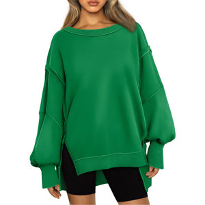 Sudaderas de cuello redondo de gran tamaño para mujer, sudaderas elegantes de manga larga hechas a medida, ropa de invierno Y2k para chicas adolescentes - Product Image 2