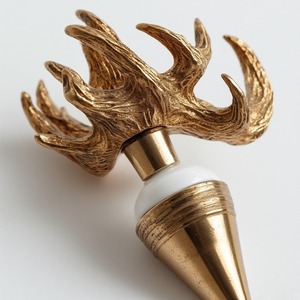 Bouchon de bouteille de vin en chrome poli effet miroir, thème de Noël, logo personnalisable, forme élégante pour un effet impressionnant - Product Image 1