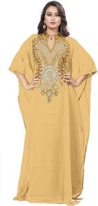 Dubai marroquí Kaftan árabe Abaya Maxi mano con cuentas caftán hasta el suelo ropa de fiesta vestido de boda playa elegante Jellabiya - Product Image 2