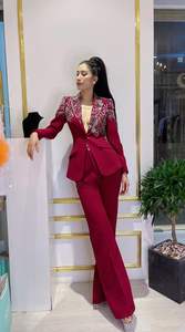 2025 @ <b>Women's</b> Stunning Zari Embroidery on Indo-Western Party-wear Suits with Embellished Dabka, Stone, Resham, Pearls work - Product Image 3