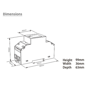 Medidor de energía monofásico <span class=keywords><strong>SDM230</strong></span> Modbus Medidor de electricidad 230V RS485 con conexión CT para sistemas solares fotovoltaicos - Product Image 5
